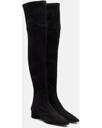 Aquazzura - Remi 35 Suede Over-The-Knee Boots - Lyst