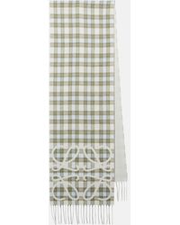 Loewe - Anagram Checked Silk And Cashmere Scarf - Lyst