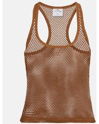 Courreges - Scuba Cotton Mesh Tank Top - Lyst