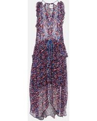 Isabel Marant - Fadelo Printed Chiffon Maxi Dress - Lyst