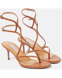 Aquazzura - Baia Leather Thong Sandals - Lyst