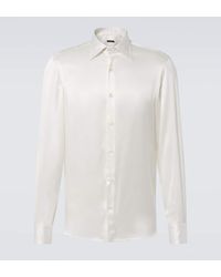 Rubinacci - Camisa De Esmoquin De Saten De Seda - Lyst