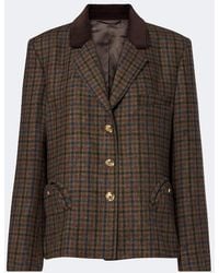 Blazé Milano - Amandira Shelley Checked Virgin Wool Blazer - Lyst