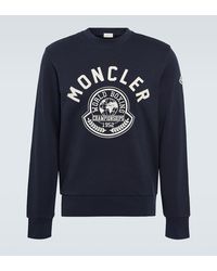 Moncler - Logo Cotton-blend Fleece Sweatshirt - Lyst