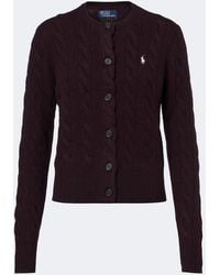 Polo Ralph Lauren - Cable-Knit Wool And Cashmere Cardigan - Lyst