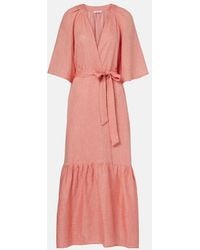 Eres - Audacieuse Belted Linen Maxi Dress - Lyst