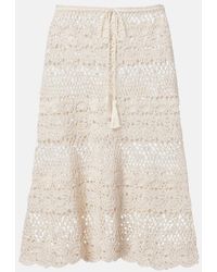 Anna Kosturova - Marianne Crochet Cotton Midi Skirt - Lyst