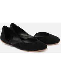 The Row - Gemma Suede Ballet Flats - Lyst