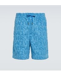 Versace - Allover Terry-cloth Shorts - Lyst