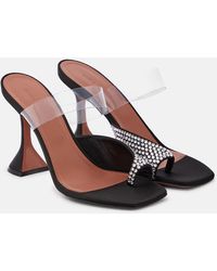 AMINA MUADDI - Paloma Braided Satin Slides - Lyst