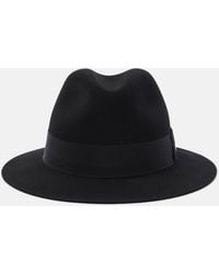 Saint Laurent - Wool Felt Fedora Hat - Lyst