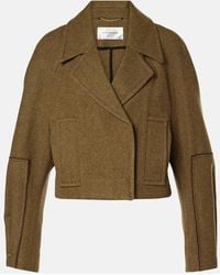 Victoria Beckham - Caban Raccourci En Laine - Lyst