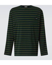 Miu Miu - Striped Cotton Jersey T-Shirt - Lyst