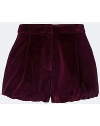 Posse - Maria Cotton Velvet Balloon Shorts - Lyst