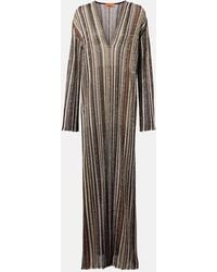 Missoni - Striped Sequined Lame Maxi Dress - Lyst