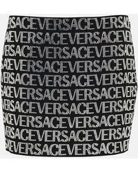 Versace - Minirock Mit Kristallen - Lyst