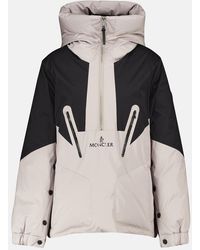 Moncler - Iberis Hooded Half-Zip Down Jacket - Lyst