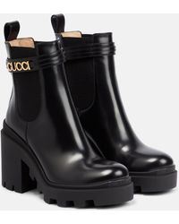 Gucci Chelsea Boots aus Leder - Schwarz