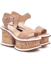 Gabriela Hearst Harrigan Leather And Cork Sandals - Multicolor