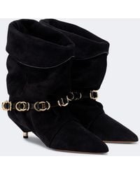 Isabel Marant - Edrik Embellished Suede Ankle Boots - Lyst