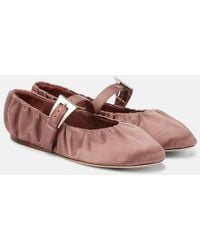 Paris Texas - Sveva Satin Ballet Flats - Lyst