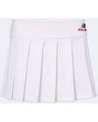 Miu Miu - X New Balance Pleated Jersey Miniskirt - Lyst
