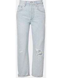 Citizens of Humanity - Dahlia Distressed Low-Rise Wide-Leg Jeans - Lyst
