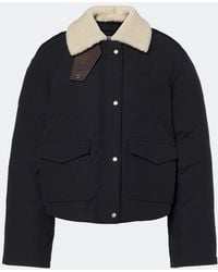 Loewe - Padded Shearling-Trimmed Cotton-Blend Jacket - Lyst