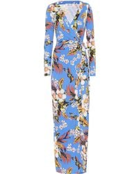 Diane von Furstenberg Wickelkleid New Julian aus Seide - Blau