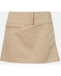 Courreges - Belted And Pleated Polycotton Miniskirt - Lyst