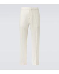 ZEGNA - Linen Straight Pants - Lyst