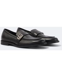 Gucci - Double G Leather Loafers - Lyst
