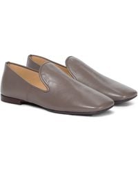 Lemaire Leather Loafers - Grey