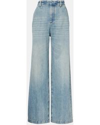 Brunello Cucinelli - Low Slung Monili Wide-Leg Jeans - Lyst