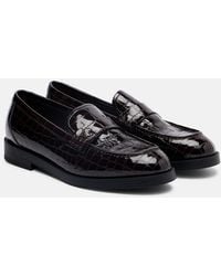 Jimmy Choo - Ivy Croc-Effect Patent Leather Loafers - Lyst