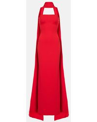 Solace London - Vestido De Fiesta Ainhoa De Crepe Con Lazada - Lyst