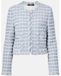 Versace - Medusa Cropped Cotton-Blend Tweed Jacket - Lyst