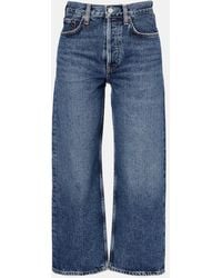 Agolde - Arc Cropped Mid-Rise Wide-Leg Jeans - Lyst