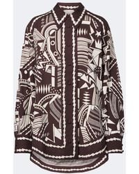 ALÉMAIS - Lori Printed Cotton Poplin Shirt - Lyst