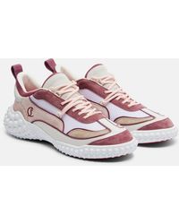 Christian Louboutin - Mara Suede And Mesh Sneakers - Lyst