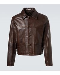 AURALEE - Leather Jacket - Lyst