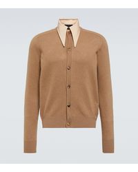 Prada - Layered Cashmere Cardigan - Lyst