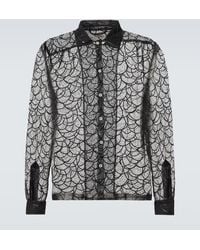 Bode - Hemd Pewter Shoal Aus Mesh Mit Pailletten - Lyst