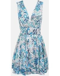 Poupette - Bessie Floral Pleated Minidress - Lyst