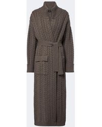 arch4 - Bond Street Cable-Knit Cashmere Long Cardigan - Lyst