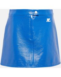 Courreges - Faux Leather Miniskirt - Lyst