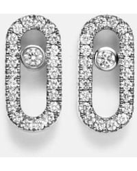 Messika - Move Uno 18Kt Earrings With Diamonds - Lyst