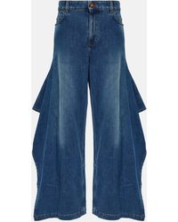 Burberry - High-rise Wide-leg Jeans - Lyst