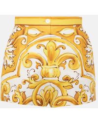 Dolce & Gabbana - Shorts With Majolica Print - Lyst