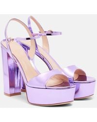Gianvito Rossi - Marlena 125 Leather Platform Sandals - Lyst